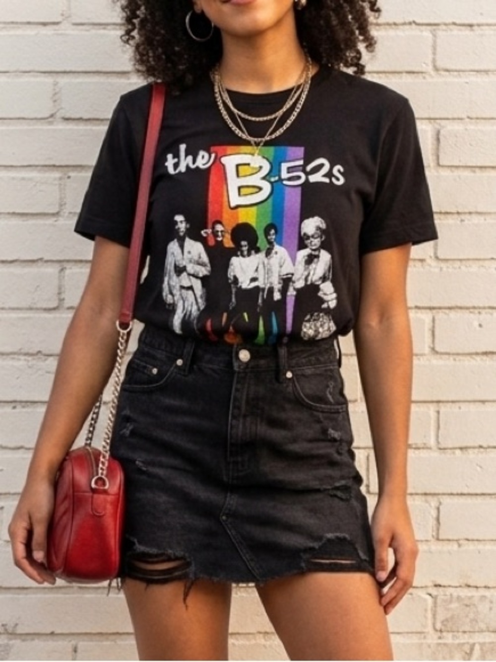 The B-52’s Band Tee Indie Sleaze Rainbow Graphic Shirt S